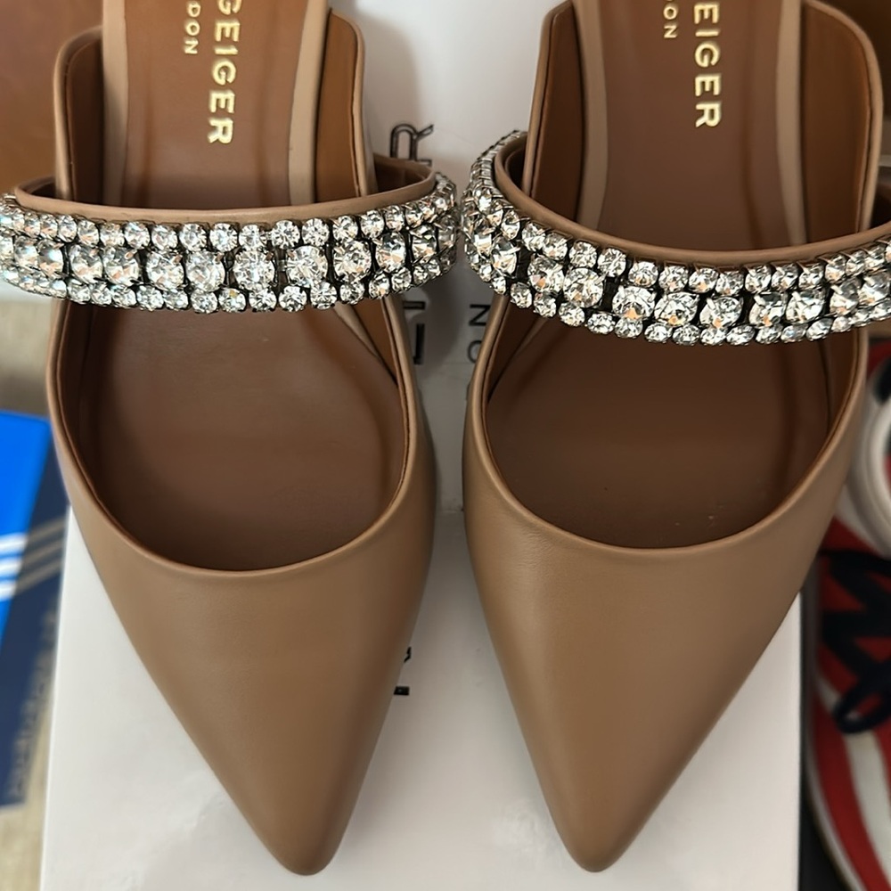 FINAL PRICE DROP! Kurt Geiger Princely Crystal Embellished Flat Mule - EUC! - Picture 4 of 4